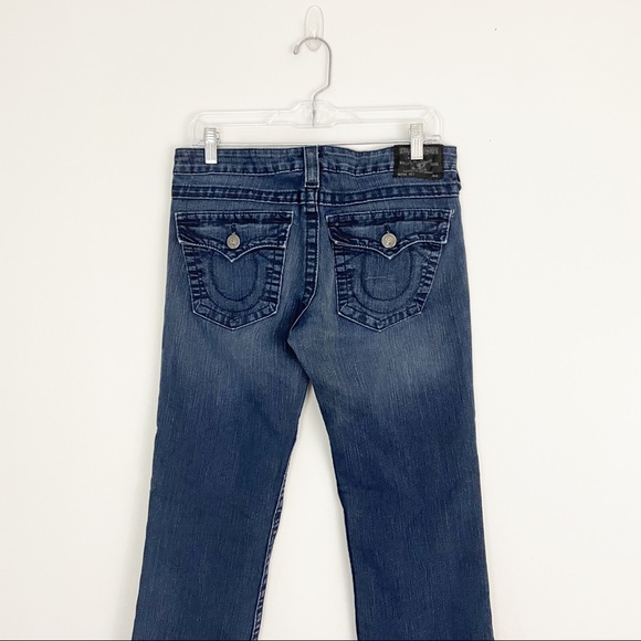 True Religion Women's Billy Jeans Straight Leg Logo Flap Pockets Size 31 - Picture 9 of 15